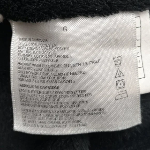 Nautica Men's Size Large Navy w/ Black Faux Fur Lined Zipper/Button Closure Vest - Picture 4 of 9